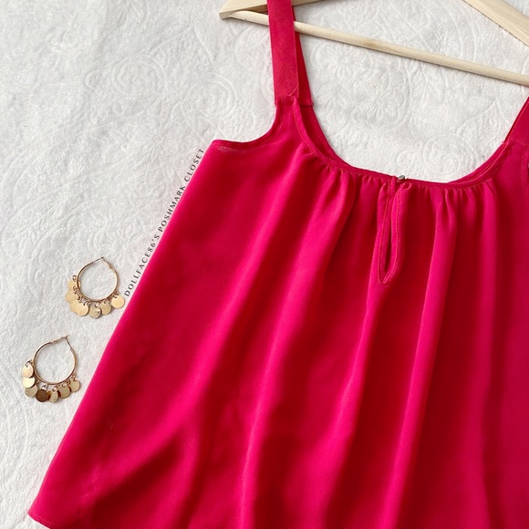 Zara Silky Keyhole Cutout Neckline Tank Top - Picture 2 of 10